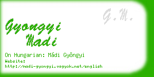 gyongyi madi business card