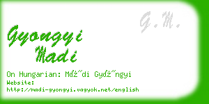 gyongyi madi business card
